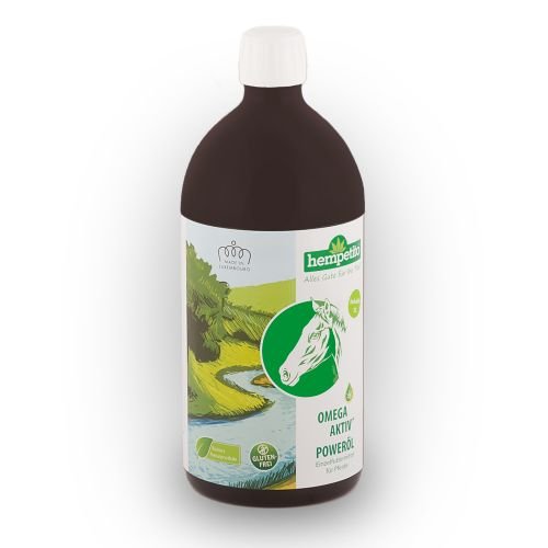 hempetito Omega-aktiv+ Poweröl für Pferde (1000 ml) von hempetito