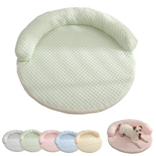 Breeze Bed for Cats, LapCatz Breeze Bed, Summer Ice-Silk Pet Cooling Mat, Breathable and Cool Round Pet Mat for Cat and Dog (Green,90cm) von heofonm