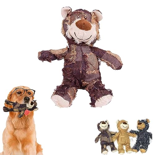 Extreme Bear Dog Toy, Extremebear Dog Companion for Heavy Chewers, Indestructible Dog Chew Toys, Pawzvista Extreme Bear Dog Toy, Indestructible Robust Bear (Purple) von heofonm