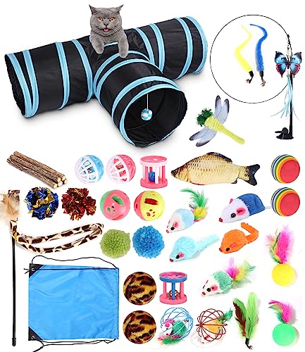 40 Stücke Katzenspielzeug Set Katzentunnel,Katzen Spielzeug Set,Interaktives Katzen Spielzeug,Mit Federspielzeug,Wege katzentunnel,Spielzeugmäuse,Katzenbälle, Spielzeug Variety Pack für Kitty Katzen 40 Stücke Katzenspielzeug Set Katzentunnel,Katzen Spielzeug Set,Interaktives Katzen Spielzeug,Mit Federspielzeug,Wege katzentunnel,Spielzeugmäuse,Katzenbälle, Spielzeug Variety Pack für Kitty Katzen von heuchaey