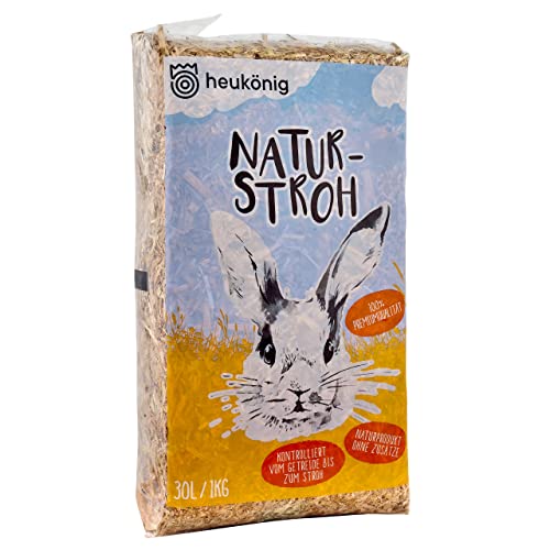 heukoenig.de 100% Stroh 1kg in handlichen 1 kg-Beuteln (1kg) - natürlich Beste Qualität von heukoenig.de