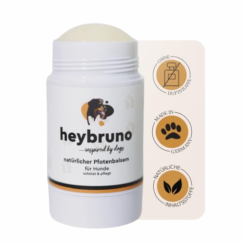 heybruno Pfotenbalsam Hund | Natürliche Pflege als Stick mit Kokosöl | Schutz im Winter & Sommer auch für Welpen von heybruno
