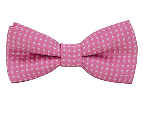 Fliege mit Halsband für kleine Katzen und Hunde, verstellbar, für Hochzeit, Geburtstag, D-D-T-1, Rosa mit weißen Punkten von heypet