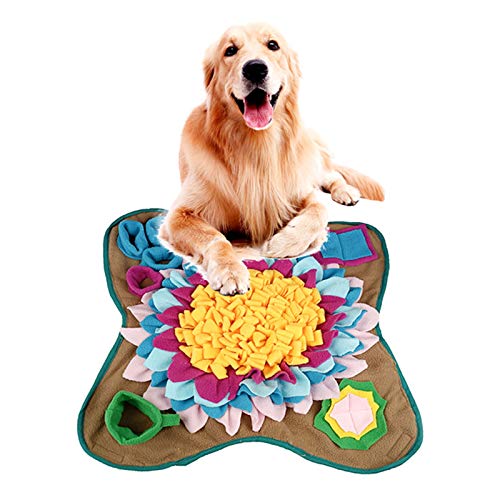 hfior Schnüffelteppich Hunde Intelligenzspielzeug Groß, 50x50cm Hundespielzeug Intelligenz Für Hund Riechen Ausbildung, Waschbar von hfior
