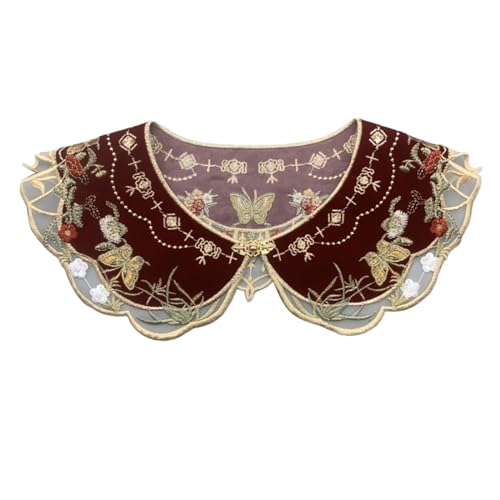Spitzenhalsband mit Blumenmuster, für Mädchen, Revers, dekorative Stickerei, Blume, alte Kunst, traditioneller Spitzenschal, Revers, besticktes Halsband für Hunde Spitzenhalsband mit Blumenmuster, für Mädchen, Revers, dekorative Stickerei, Blume, alte Kunst, traditioneller Spitzenschal, Revers, besticktes Halsband für Hunde von hgnxa