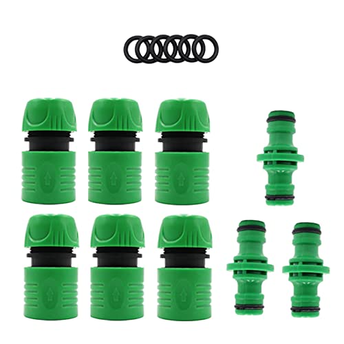 Schlauchverbinder 1/2 zoll, 9 Stück Schlauch Kupplung-Satz, Gartenschlauch Verbindungsstück Kit, Doppelstecker Steckverbinder Plastic Schlauchstück Set, Kupplung Schlauch Anschluss für Garten (Grün) Schlauchverbinder 1/2 zoll, 9 Stück Schlauch Kupplung-Satz, Gartenschlauch Verbindungsstück Kit, Doppelstecker Steckverbinder Plastic Schlauchstück Set, Kupplung Schlauch Anschluss für Garten (Grün) von hifrom