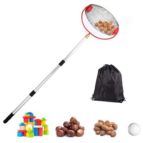 hifrom Rollsammler für Große Früchte, Birnen, Apfel, Tennisbälle, Walnuss Sammler, Nusssammler, Apfelpflücker, Komfortabels Aufsammeln - Ohne Bücken, Obstbeutel (32 * 19cm) von hifrom