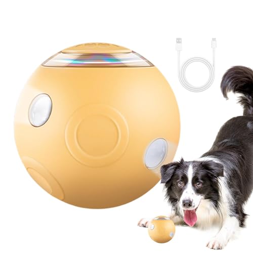 Ball für Hunde, aufblasbar, drehbar | Automatischer Rollball mit Blitzlichtern | Automatischer Rollball wiederverwendbar für Haustiere, Katzen und kleine Hunde Ball für Hunde, aufblasbar, drehbar | Automatischer Rollball mit Blitzlichtern | Automatischer Rollball wiederverwendbar für Haustiere, Katzen und kleine Hunde von higyee