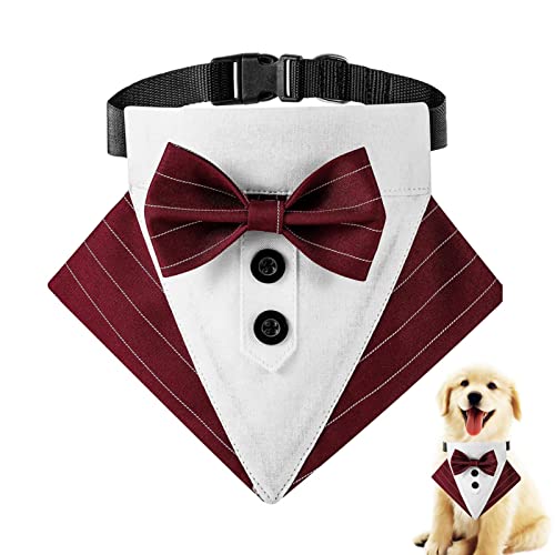 Bandanas für Hunde | Formel, Hochzeitsbandana für Haustiere, elegantes Kostü , Fliege, Halsband, Hochzeitskostü von Prinz von Hunden für kleine und mittlere Higyee von higyee