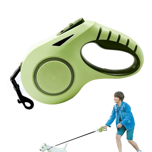 Einziehbares Seil für Hunde – einziehbare Leine für Hunde von 6/20 Fuß | Langlebiges Trainingsseil für große Hunde mit LED-Licht | Automatisches Aufrollseil für Hunde von higyee
