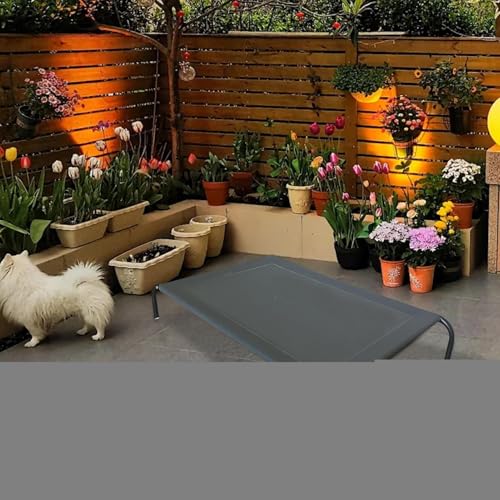 Erhöhtes Hundebett | Abnehmbarer Hunde Liegeplatz Für Innen Und Außen | Gepolstert Waschbare Haustier Hängematte Robust Katzenliege Für Reise Ältere Welpen Outdoor Nutzung von higyee
