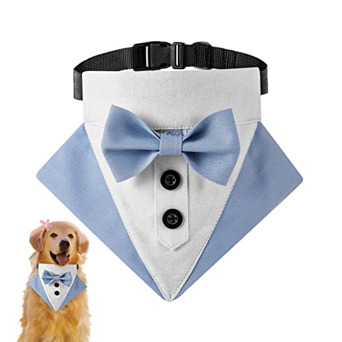 Halstuch für Hunde | Formel Bandana Hochzeit für Haustiere, elegantes Halsband für Hunde mit Schleife Schmetterling, Hundekostü , Geburtstags-Outfit, universelle Passform. Higyee von higyee