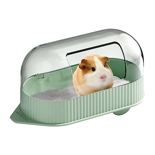 Hamster Sandbadbehälter | Transparente Badeschüsselbetten Toilette Duschraum,19,5 x 9,5 x 10,5 cm große Katzentoilette für den Dusch- und Grabraum für Goldbären, Meerschweinchen, Hamster und Higyee von higyee