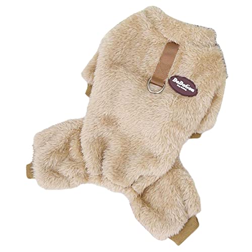 Hunde-Winter-Pyjama, Plüsch-Velours, für Hunde, aus weichem Fleece, Winterkleidung für kleine Hunde, Overall für Haustiere, Hig Katzenkleidung von higyee