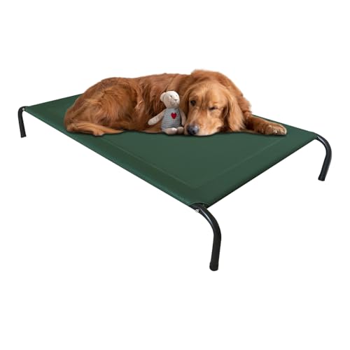 Hundebett Erhöht | Hund Liege Mit Atmungsaktiver Meshfläche | Waschbare Kissen Haustier Hängematte Robuster Belüfteter Katzen Sofa Für Welpen Camping Ältere Hunde Auto von higyee