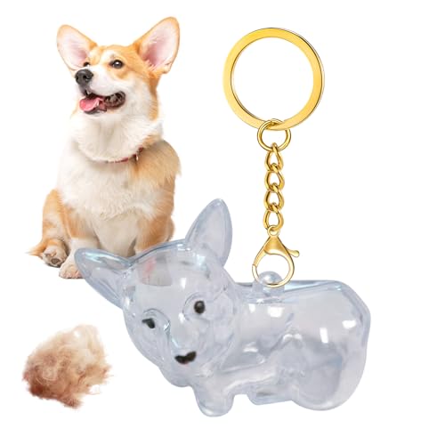 Hundehair Andenken - Hundehair Schlüsselband Andenken | Emotionaler Charm Anhänger Halter Transparente Aufbewahrung Für Erinnerung Männer Frauen Auto Handtasche von higyee