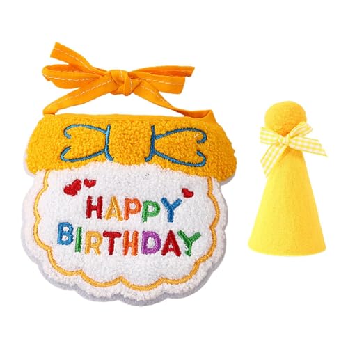Katzen-Geburtstagskostüm,Alles Gute zum Geburtstag-Katzenkostüm - Partydekorationen mit Katzen - -Hundekatzen-Geburtstagshut, Festliche Katzenkleidung, lustiges Geburtstagszubehör für Party von higyee