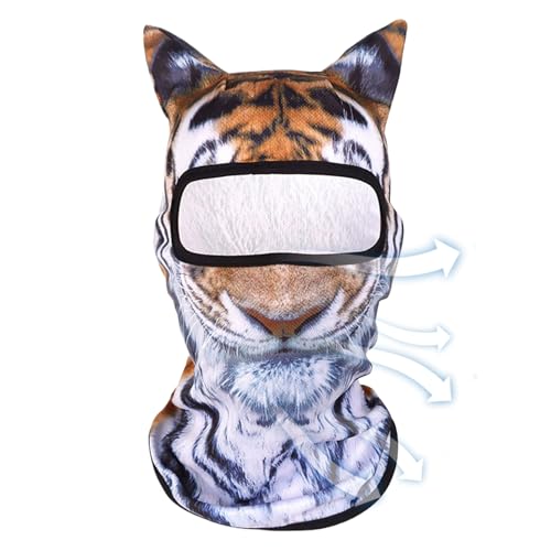 Katzengesichtsabdeckung, Kitty Ski Masqueraden - 3D Leichtes Kitty Face Deckentuch mit Ohren atmungsaktiv | Windschutz Katzengesichtsschutz für Ski -Outdoor -Aktivitäten von higyee