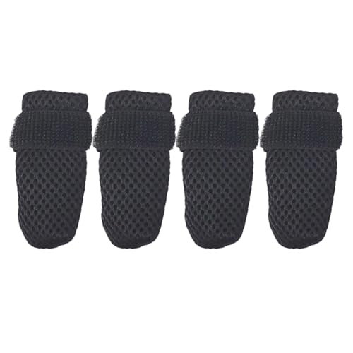 Katzenstiefel, Pfotenabdeckungen | Verstellbarer Katzenkrallenschutz aus Mesh,rutschfeste, atmungsaktive Pfotenabdeckungen, Kratzfeste, atmungsaktive Netz-Katzenfußabdeckungen, 4 Stück, für von higyee