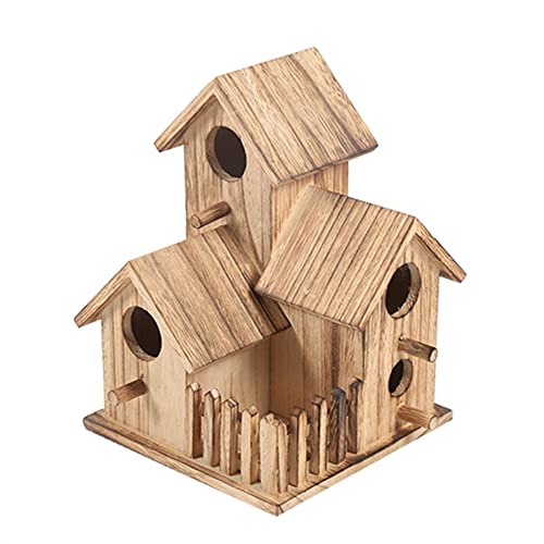 Malen Sie Vogelhaus,Vogelnest unfertig unlackiert | Kolibri-Häuser zum Aufhängen im Freien, Kolibri-Nest aus Holz für den Garten Higyee von higyee