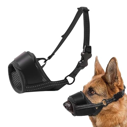 Maulkorb für große Hunde – Maulkorb gegen Beißen für große Hunde | Der Maulkorb für Haustiere ermöglicht Keuchen und Trinken, komfortabler Maulkorb inkl. von higyee