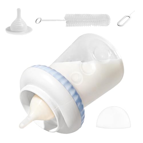 Milchflasche für Kätzchen, Futterspender für Welpen,Kätzchen-Futterflasche - Silikon-Futternippel, ergonomische, abnehmbare Kätzchen-Futterflasche für alle Rassen von Kätzchen, Kaninchen und von higyee