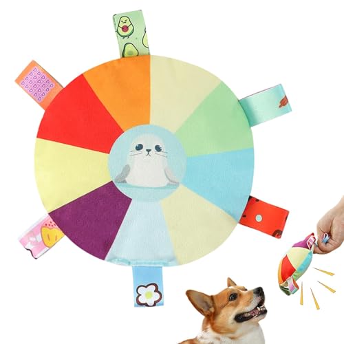 Plüsch-Quietschspielzeug für Hunde, Kauspielzeug für Welpen zum Zahnen | Zahnreinigungsspielzeug für Hunde - Lustiges scheibenförmiges Kauspielzeug für Hunde, Plüsch-Hundespielzeug für Welpen, kleine von higyee