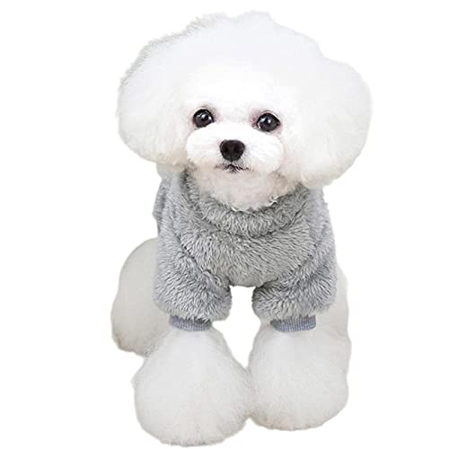 Schlafanzug aus Plüschsamt für Hunde – Schlafanzug aus Plüschsamt für Hunde aus weichem Fleece – Pet Warm Cold Weather Jacket Jacke Cozy Jumpsuit Apparel Outfit Kleidung für Hunde Higyee von higyee