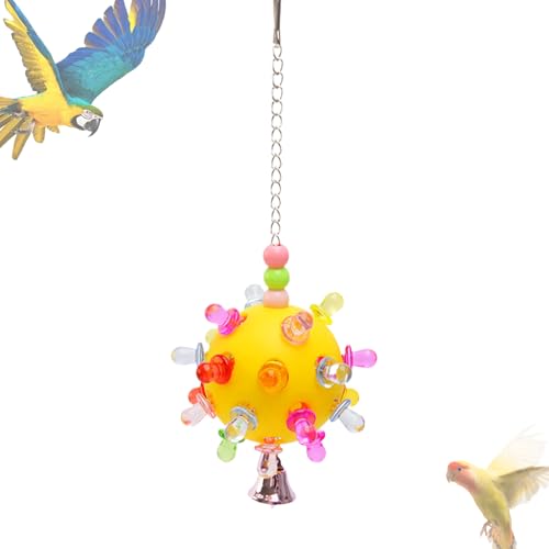 Vogelkauenspielzeug, Papageienkauspielzeug - Buntes Planet Design Kauspielzeug - Erleichterung Langeweile Forager Ball Training Käfigzubehör für Home & Cockatiels von higyee