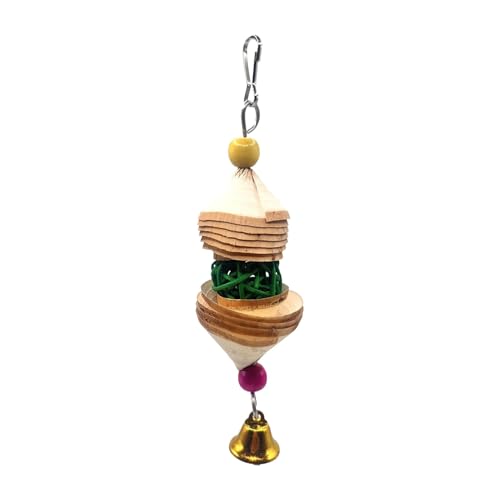 Vogelpapageispielzeug, Holzvogelkauspielzeug - Hangable Shotet Bite Supplies - Papageien kauen Hangable Spielzeug für Kakadinus Conures lieben Vögel Finken von higyee
