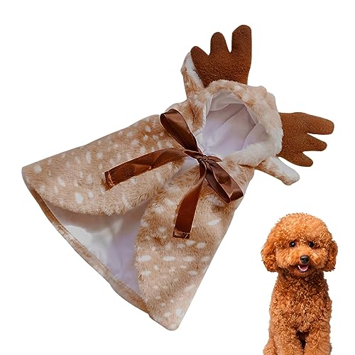 Weihnachtsmantel für Haustiere – Weihnachtskostü für Haustiere | weiches Kostü für Haustiere, Kleidung für Katzen und braune Hirsche, warmer Winterumhang Weihnachtsmantel für Haustiere – Weihnachtskostü für Haustiere | weiches Kostü für Haustiere, Kleidung für Katzen und braune Hirsche, warmer Winterumhang von higyee