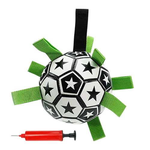 higyee Fußball Hundespielzeug - Mit Einer Luftpumpe, Hundeball mit Tags | Interaktives Kauspielzeug & Apportierball Für Wasser Garten Park Aktivität higyee Fußball Hundespielzeug - Mit Einer Luftpumpe, Hundeball mit Tags | Interaktives Kauspielzeug & Apportierball Für Wasser Garten Park Aktivität von higyee