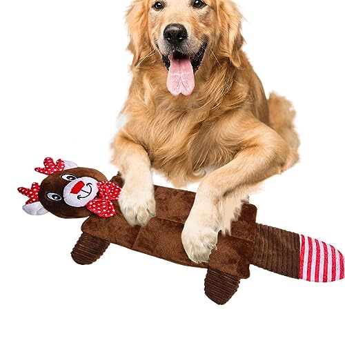 higyee Hundespielzeug ohne Füllung | Kauspielzeug für Welpen aus Plüsch mit Quietschen | Interaktives Kauspielzeug für kleine Hunde, natürliches Beißspielzeug für große Hunde von higyee