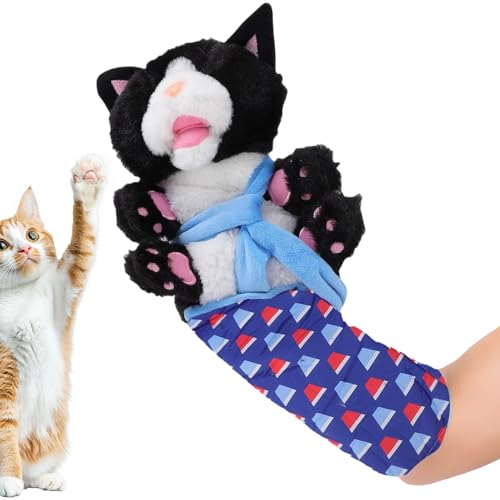 higyee Katzen Ringspielpuppe – Lustige Katzen Ringspiel Handpuppen | Weiches Interaktives Tragbares Beschäftigungsspielzeug Für Kätzchen | Niedliche Hand Doll Katzenpuppe Für Wohnzimmer, Schlafzimmer higyee Katzen Ringspielpuppe – Lustige Katzen Ringspiel Handpuppen | Weiches Interaktives Tragbares Beschäftigungsspielzeug Für Kätzchen | Niedliche Hand Doll Katzenpuppe Für Wohnzimmer, Schlafzimmer von higyee