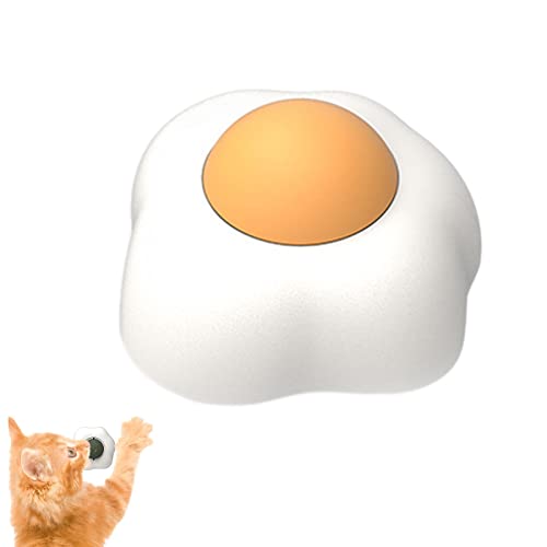 higyee Katzenkugel mit Minze | Fried Egg Shape Cat Nips Spielzeug für Kätzchen aus Bio-Kugel – interaktives Kauspielzeug für Katzen, Katzenspielzeug für Innenräume, Wandleckereien von higyee