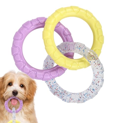 higyee Kauspielzeug für Haustiere, Kauspielzeug für Hunde,Kauringspielzeug für Hunde, Quietschspielzeug - Kauspielzeug für Hunde, Kauspielzeugring für die Zahnreinigung, Kauspielzeug für Hunde für die von higyee