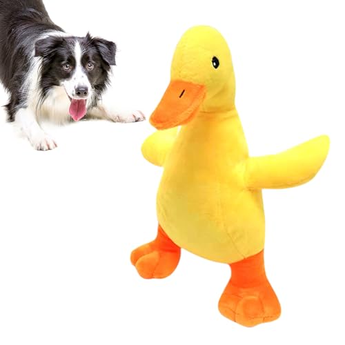 higyee Quietschendes Plüsch-Hundespielzeug - Beruhigendes Spielzeug für Hunde, Plüschspielzeug in Entenfor - Gesundheitszubehör für Hunde zum Wohlfühlen für Zuhause, Tierhandlung, Ausflug, Camping von higyee