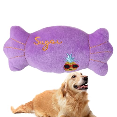 higyee Quietschspielzeug für Hunde, Hundespielzeug mit Quietscher, Hundespielzeug in Bonbonform mit Quietscher, Beißspielzeug für Welpen, Kauspielzeug für Haustiere, Kuscheltier-Hundespielzeug zum higyee Quietschspielzeug für Hunde, Hundespielzeug mit Quietscher, Hundespielzeug in Bonbonform mit Quietscher, Beißspielzeug für Welpen, Kauspielzeug für Haustiere, Kuscheltier-Hundespielzeug zum von higyee