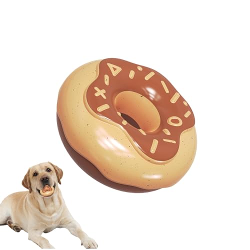 higyee Quietschspielzeug für Hunde, Kauspielzeug zum Zahnen | Kauspielzeug für Welpen in Donut-Form,Langlebiges Welpen-Zahnreinigungs-Beißspielzeug für kleine bis mittelgroße Hunde und Haustiere von higyee