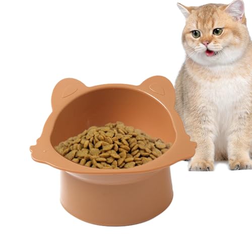 higyee Schräge Schüsseln für Katzen, erhöht, 15 Grad gene , 400 ml, mit großem Fassungsvermögen – Schüssel in Lebensmittelqualität für Trockenfutter, Kekse, Wasser, Futterstation von higyee