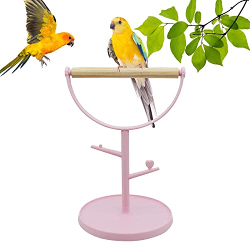 higyee Übungsständer für Vögel – Ständer für Käfig für Wellensittiche, tragbar, bissfest für unzertrennliche Sittiche, Nymphensittiche von higyee