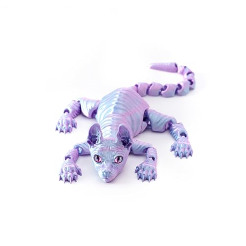 3D-gedrucktes Katzen Tier Spielzeug Realistische haarlose Figur Katze Fidget Spielzeug für Katzen Liebhaber Sammler Heim Dekoration 3D-gedrucktes Katzen Tier Spielzeug Realistische haarlose Figur Katze Fidget Spielzeug für Katzen Liebhaber Sammler Heim Dekoration von hiwhale