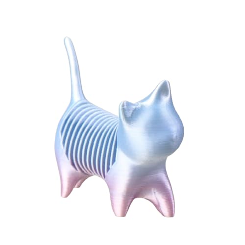 hiwhale 3D-gedruckte Katze 3D Gedrucktes Spielzeug Heim Büro Klassen Zimmer Dekor Executive Desk Fidge-t Spielzeug niedliche Frühlings Katzen Dekorationen von hiwhale