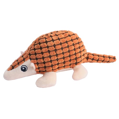 hiwhale Künstliches Plüsch-Pangolin-Haustier-Hundespielzeug mit Quietschgeräuschen, Maissamt, bissfestes Hunde- und Katzenzubehör, Trainingsspielzeug mit sauberen Zähnen für Hunde Aller Rassengrößen von hiwhale