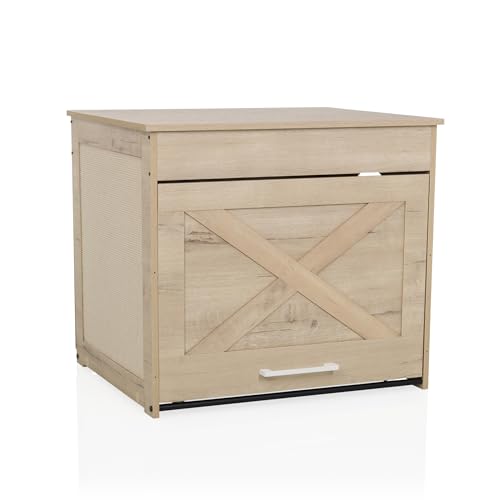hjh LVING Katzenhaus für Daheim, 60x50x53,2 cm Kitty PAWBOX 1 Schrank für Katzenklo Katzenbett, Katzenhöhle bis 30 kg belastbar, Eiche hjh LVING Katzenhaus für Daheim, 60x50x53,2 cm Kitty PAWBOX 1 Schrank für Katzenklo Katzenbett, Katzenhöhle bis 30 kg belastbar, Eiche von hjh LIVING