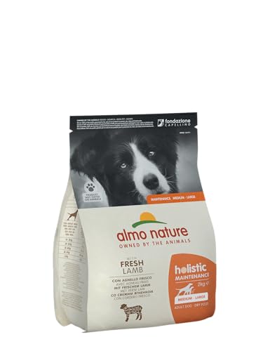Almo Nature Holistic Maintenance M-L, Trockenfutter für Erwachsene Hunde mit frischem Lamm - 2-kg-Sack von almo nature
