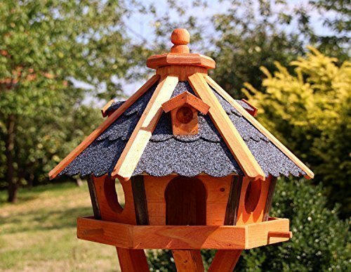 holzdekoladen Vogelhaus, Vogelhäuser mit und ohne Ständer behandelt Typ 23 (Blau, ohne Ständer) von holzdekoladen