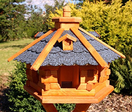 holzdekoladen Vogelhaus mit Bitumenschindeln Typ 4 (blau) von holzdekoladen