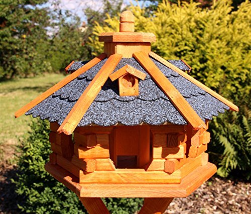 Holzdekoladen Vogelhaus mit Bitumenschindeln Typ 4 (blau) von Holzdekoladen