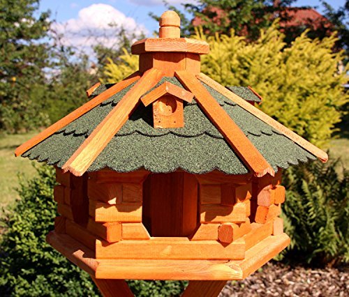 Vogelhaus mit Bitumenschindeln Typ 4 (grün) von Holzdekoladen